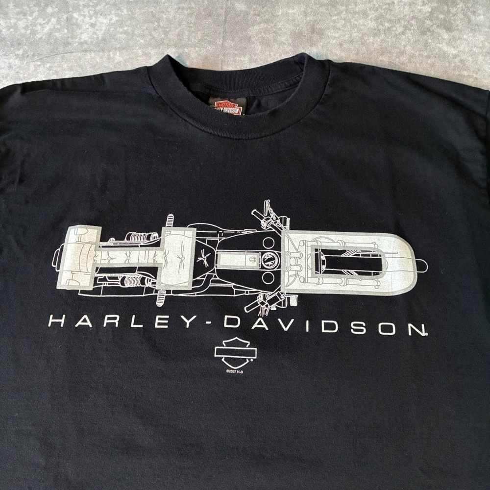 2007 Harley Davidson T Shirt Mens XL Black Hamilton Canada Motorcycle Graphic